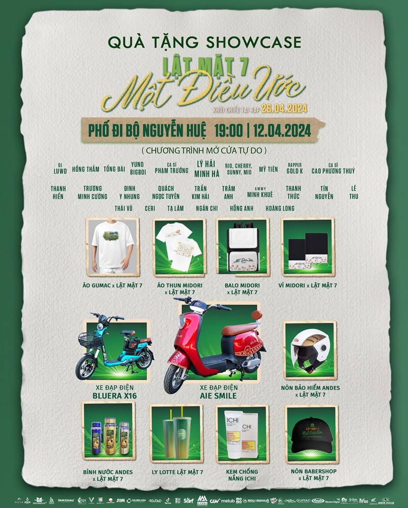 Quà tặng trong showcase phim Lật Mặt 7