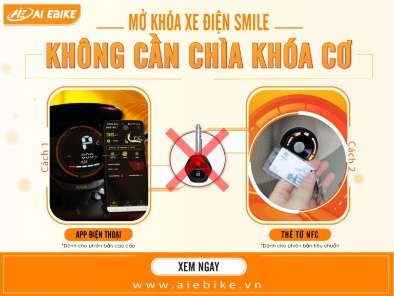 Cách mở khóa xe đạp điện AIE Smile
