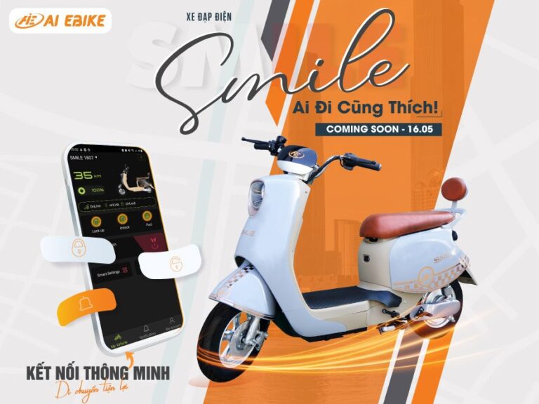 Kết nối điện thoại với xe đạp điện AIE Smile
