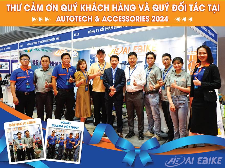 Thư cảm ơn Khách tham quan gian hàng Autotech & Accessories 2024 của Công ty AIE