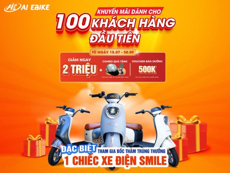 Ưu đãi dành cho 100 Khách đầu tiên mua xe điện AIE Smile