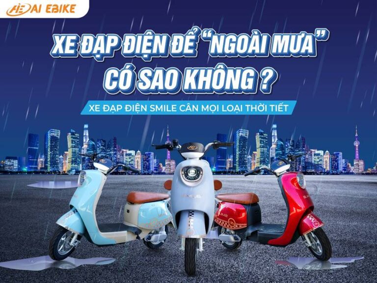 xe đạp điện để ngoài mưa có sao không