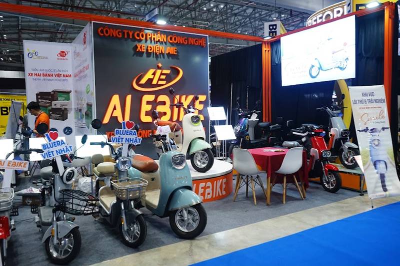 Hình ảnh gian hàng AI Ebike tại Vietnam Cycle Expo 2024