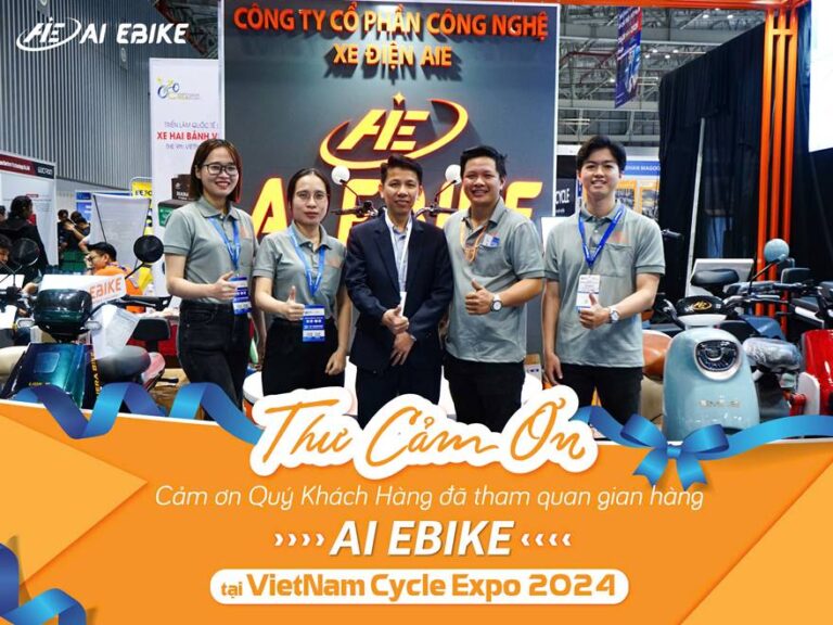 Thư cảm ơn Quý Khách hàng tham quan gian hàng AI Ebike tại Vietnam Cycle 2024