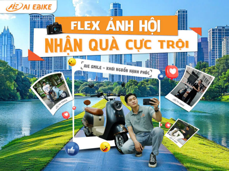 Flex ảnh hội cùng AIE Smile - Nhận quà cực trội