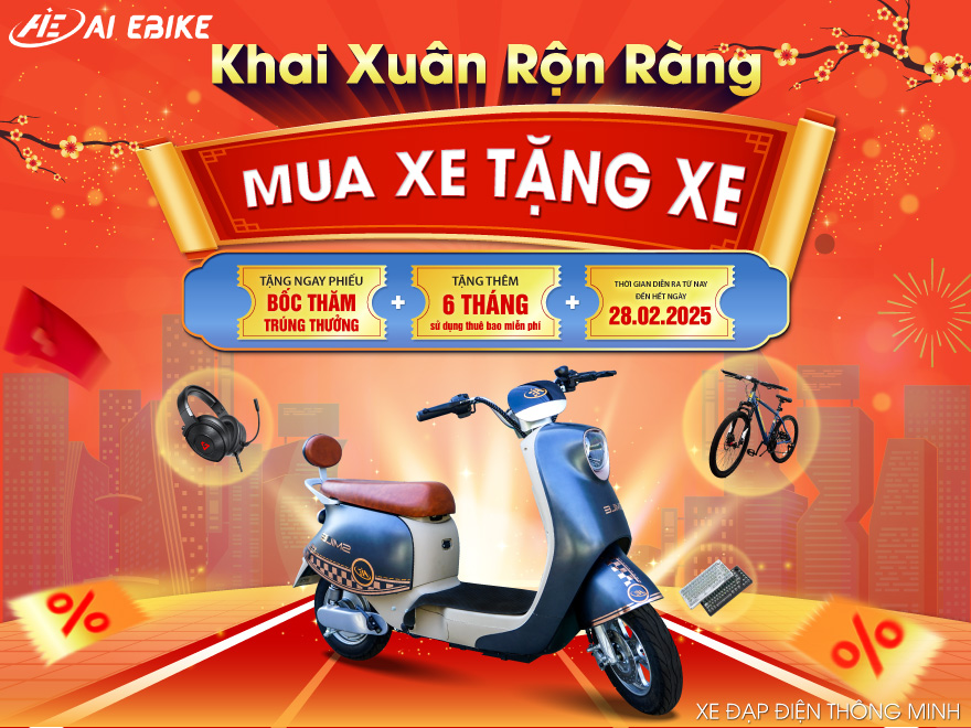 Hậu Tết Rộn Ràng - Khuyến Mãi "Mua Xe  - Tặng Xe" Cùng AIE SMILE