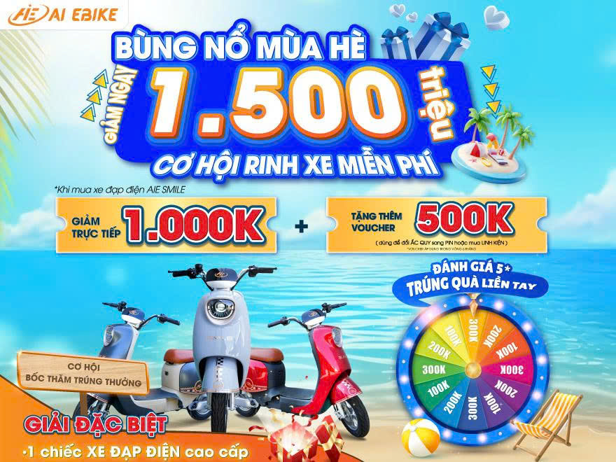 “BÙNG NỔ MÙA HÈ” – Ưu đãi lớn nhất 2025 tại AI EBIKE