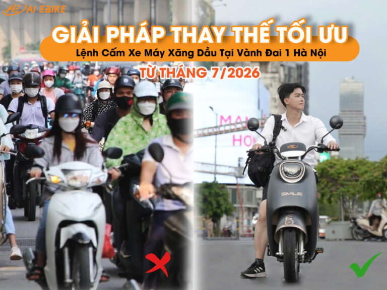AI EBIKE Giải Pháp Thay Thế Tối Ưu Cho Lệnh Cấm Xe Máy Xăng Dầu Tại Vành Đai 1 Hà Nội Từ Tháng 7/2026
