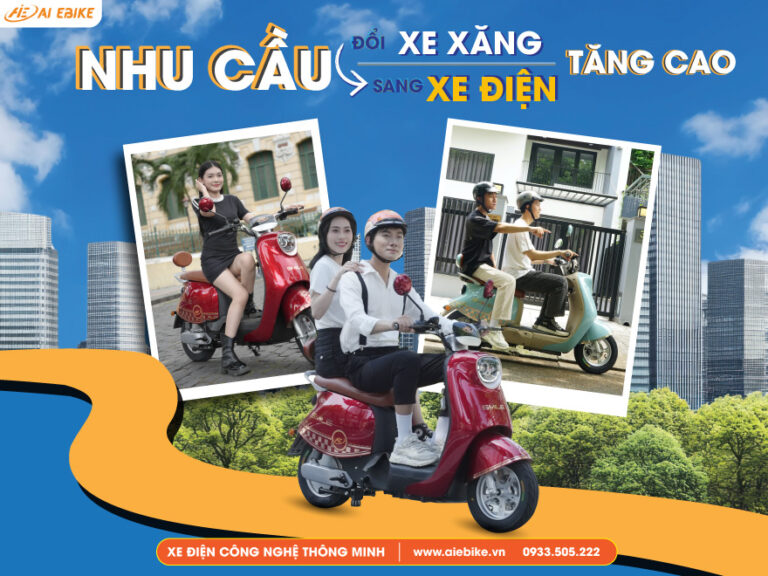 Nhu cầu đổi xe máy xăng sang xe điện tăng cao