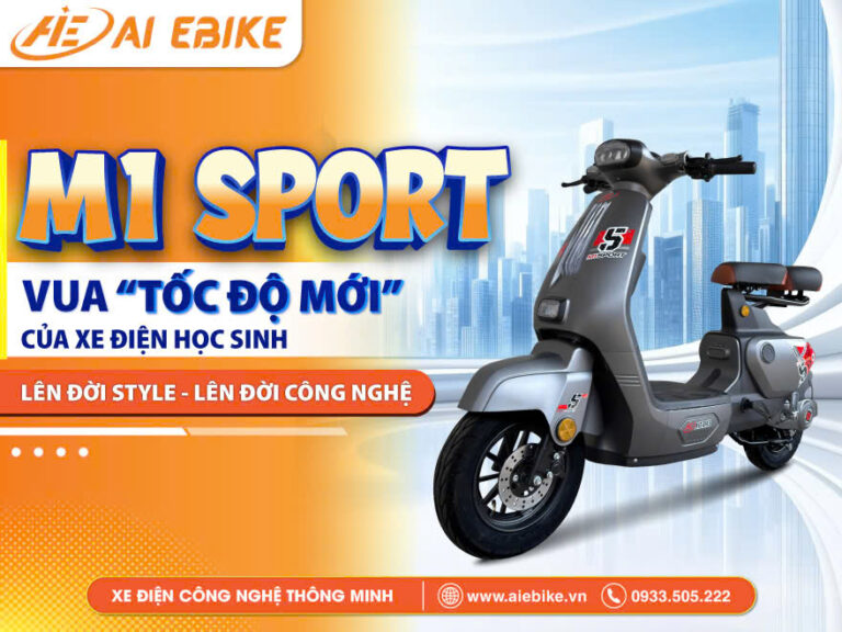 AIE M1 Sport: “Vua Tốc Độ” Mới Của Xe Điện Học Sinh — Lên Đời Style, Lên Đời Công Nghệ!