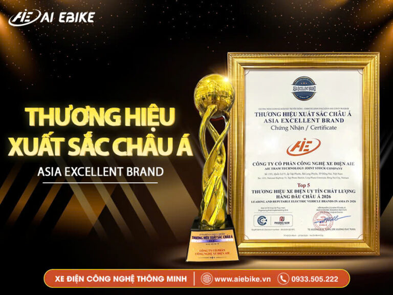 AI EBike Chính Thức Nhận Giải Thưởng Tại Hạng Mục "Thương Hiệu Xuất Sắc Châu Á 2026"