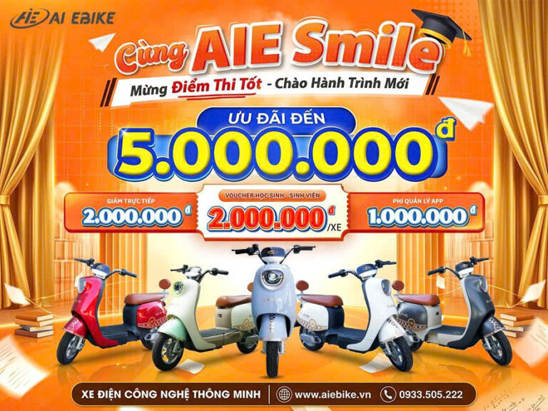 Mừng điểm thi tốt nhận ưu đãi xe điện AIE Smile