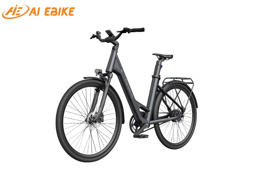 Xe đạp trợ lực ADO A28 Lite siêu nhẹ, màu xám sang trọng
