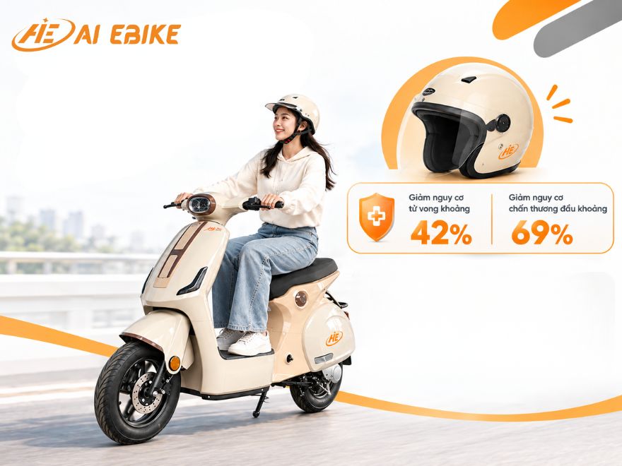 Tại sao nên đội mũ bảo hiểm khi đi xe máy xe đạp điện